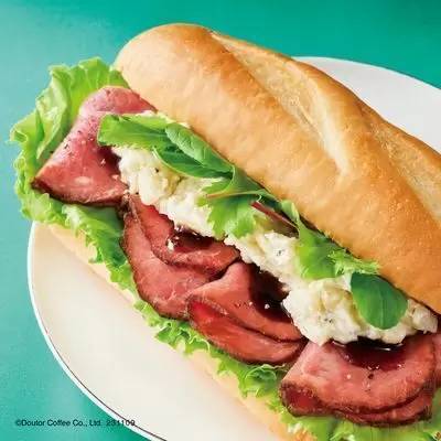 ドトールコーヒー、直火焼きローストビーフを使用した「冬の贅沢ミラノサンド」3種など