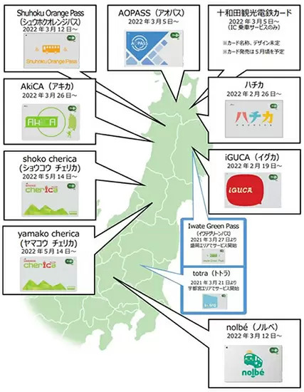 Suica機能搭載の地域連携ICカード続々登場！ 秋田や群馬など新たに9種類