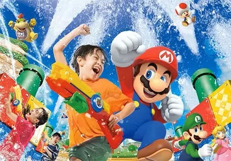 マリオとの初コラボでびしょ濡れに、USJのイベントが4年ぶり開催