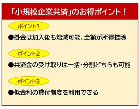 「小規模企業共済」の賢い使い方　小規模企業・個人事業主も節税と退職金の備えを！