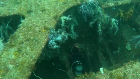 【写真あり】偶然が重なった発見劇。海底25mに沈んだ水中ライトと半年ぶりに再会!