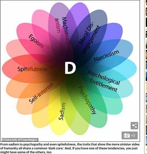 サイコパス、ナルシスト、サディストに共通する特徴「Dファクター」！ あなたの“ダーク度”が9つの項目で判明！