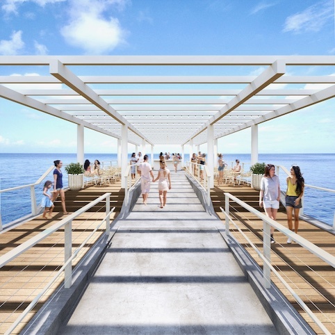 千葉いなげの浜に誕生!海に延びる桟橋でくつろぐ「The SUNSET Pier & Café」