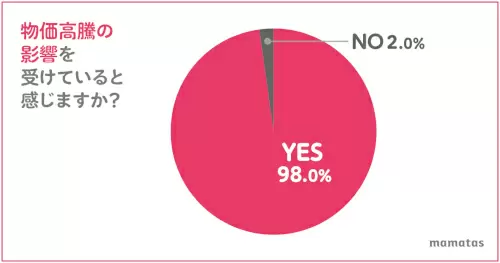 光熱費と食料品の増加で家計に大打撃は98％！ 3500人のママに聞いた物価高騰の影響調査