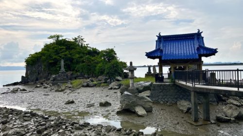 【八代市】水の上に神社！球磨川と八代海の間にある水島を守護する神秘的な龍神社