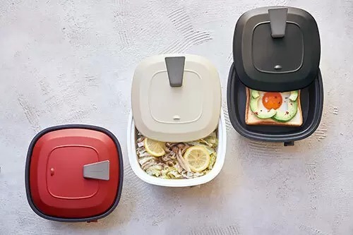 レコルト、電気小鍋「ポットデュオ」にキュートな四角型の「キャレ」登場