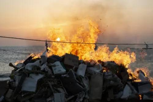 徳島の浜で「どんと焼き」。移住したからこそ見られた景色に感動！