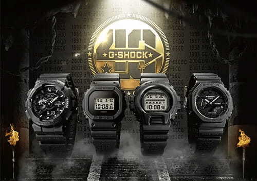 歴代モデルの型番をバンドに刻んだ「G-SHOCK」