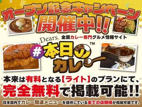 自分好みのカレーがわかる！ 全国カレー専門グルメサイト「Dears, #本日のカレー」がオープン