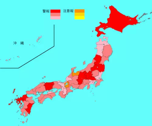 インフルエンザ患者報告数は13万人が続く、東京都は若干の減少
