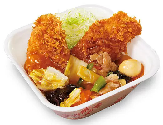 「かつや」新作、8種の具材入った「タレカツとうま煮の合い盛り」