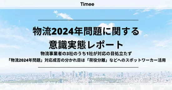 「物流2024問題」、「対応完了」企業はわずか13.9％ 大手ほど「不十分」