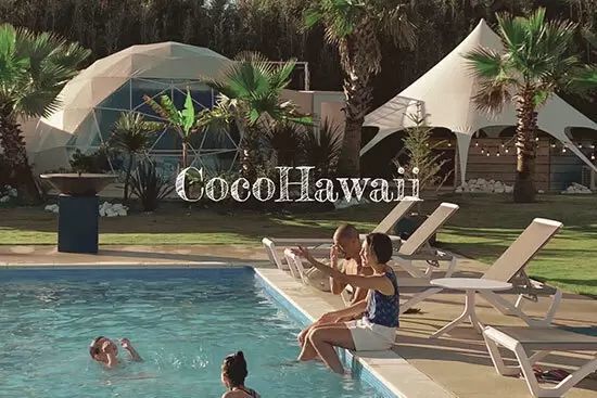 まるでハワイ！？グランピング「CocoHawaii」にリニューアル