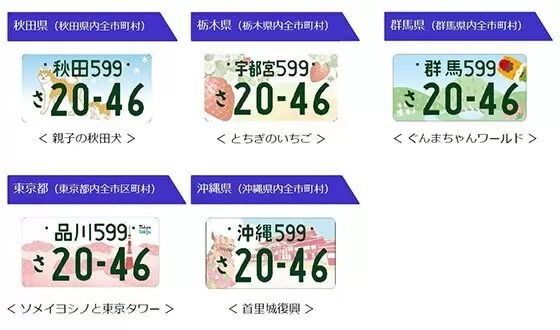 新たな地方版図柄入りナンバープレート10地域のデザイン決定、国交省が公表