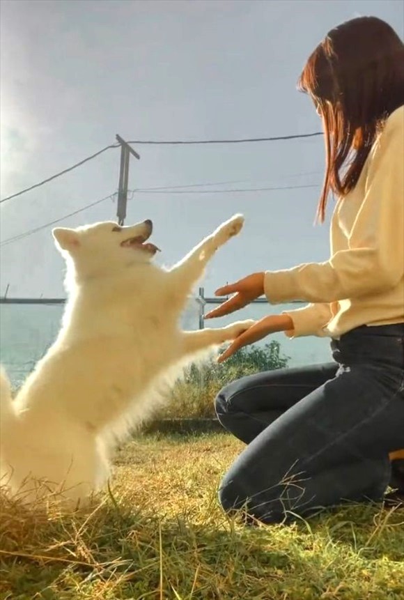 愛犬との『ふたりだけの特別なおまじない』に反響！「見てるこちらもほっこり。愛に包まれました」