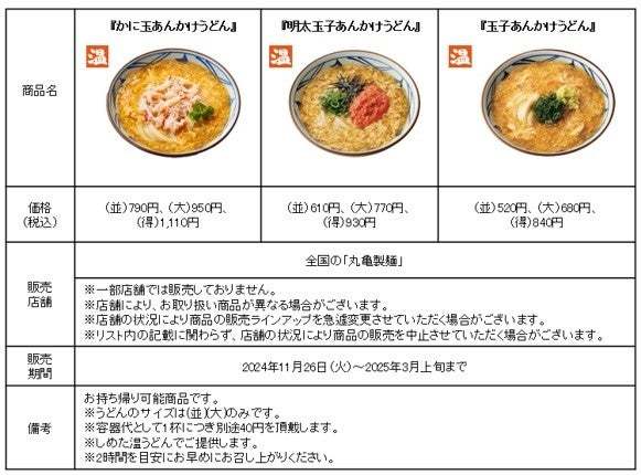 ≪最初のひと口から、最後のひと口まで、冬の旨さで満たされる。≫　店内でも持ち帰りでも楽しめる！あつあつのうどんが勢ぞろい 今年も冬の「丸亀うどん弁当」始まります！