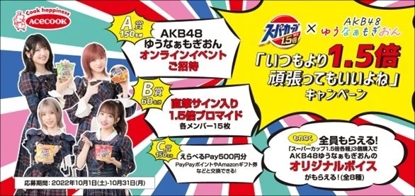 スーパーカップ1.5倍×AKB48 ゆうなぁもぎおん「いつもより1.5倍頑張ってもいいよね」キャンペーンを技術面でバックアップ