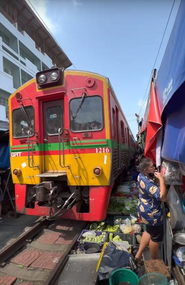 【タイ名物】観光客が多くいる市場でみんながお店の前で横に並んでいく・・。カメラも構えてなにかあるのかと思えば、現れたものにビックリ！！