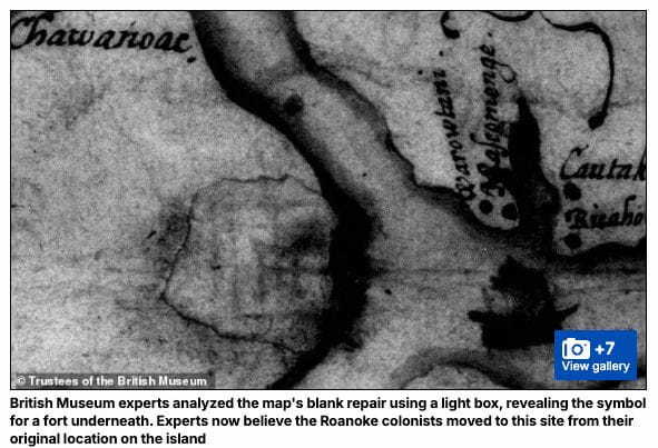 「ロアノーク植民地集団失踪事件」が400年前の“古地図”により解明か！？