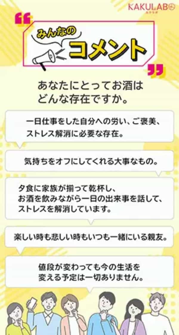 お酒が値上がりしても4割近くが「節約しない」、カクヤス調べ