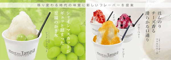 【まるでジェラートのようなかき氷】で有名な愛媛県今治市のTamaya（たまや）が2023年６月１日（木）東京の東武百貨店 池袋本店にオープン！