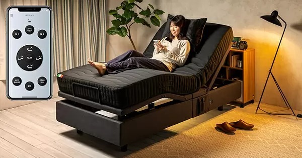 睡眠センサも搭載! スマホで動かせる電動スマートベッド「nerum app」