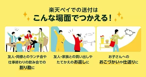 楽天ペイを使って100円以上送るだけ！　「楽天ペイアプリ！送る！楽天ポイント100万山分けキャンペーン開催中