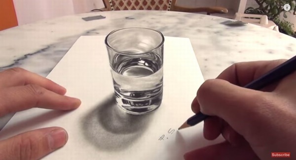 【3D Drawing】言われなきゃ分からん！絵のグラスがもはや本物