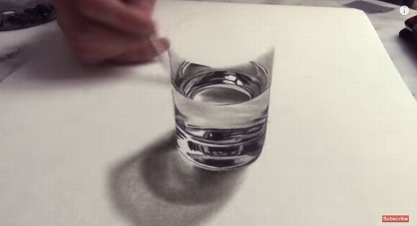 【3D Drawing】言われなきゃ分からん！絵のグラスがもはや本物