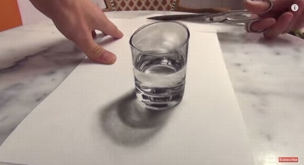 【3D Drawing】言われなきゃ分からん！絵のグラスがもはや本物