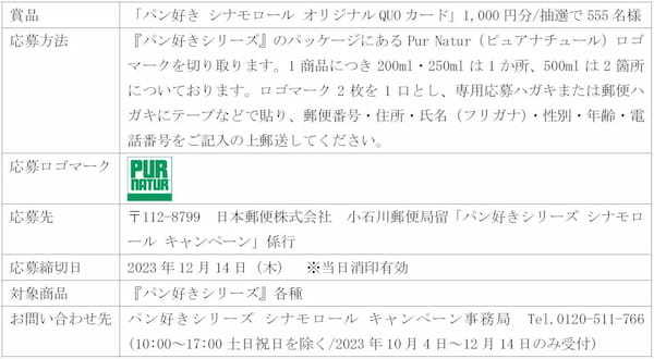 『パン好きシリーズ』200mlの容器リニューアルを実施　発売5周年パン好きシリーズ×シナモロールタイアップキャンペーンを展開