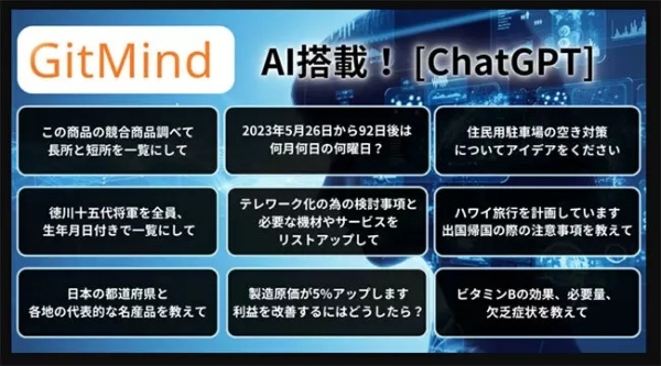 マインドマップ「GitMind」に「ChatGPT」のAIチャット機能搭載