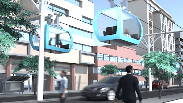 渋滞緩和への突破口!? 低コストな自走式ロープウェイ「Zippar」が実験用地を決定