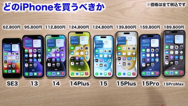 【2024年】iPhoneはどれを買うべきか実機で紹介！− 後悔しない選び方＜みずおじさん＞