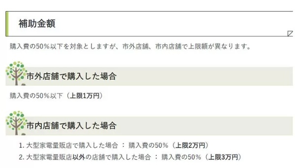 省エネ性能の高いエアコン・冷蔵庫どちらか1台の購入に最大3万円補助　埼玉・飯能市