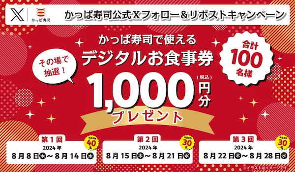 「天然本鮪中とろ」「活〆頭肉つき大えび」など夏の推しネタがかっぱ寿司に大集合　『かっぱの天然本鮪中とろ110円（税込）＆夏の推しネタ祭り』開催