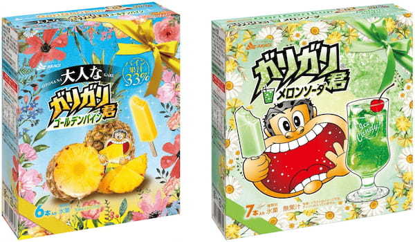 想いを伝えるときに贈る、『花束』イメージのパッケージで登場！「大人なガリガリ君ゴールデンパイン（6本入り）」「ガリガリ君メロンソーダ（7本入り）」2023年2月27日（月）より全国発売
