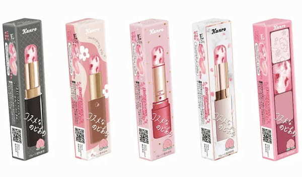 めちゃかわ！リップやアイシャドウっぽい「コスメなのどあめ 2つのもも味」　カンロより4月18日に発売