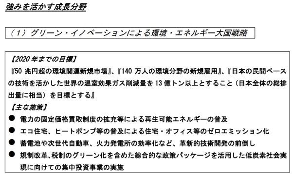 10年前から言い続けているグリーン成長