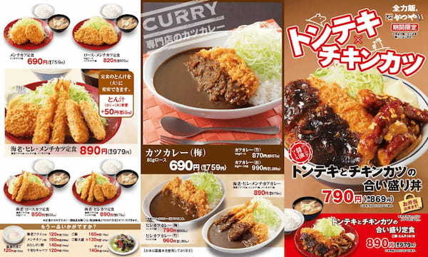 【新年度こそがっつり】ニンニク醤油がたまらない「トンテキとチキンカツの合い盛り」とんかつ専門店かつやに新登場！