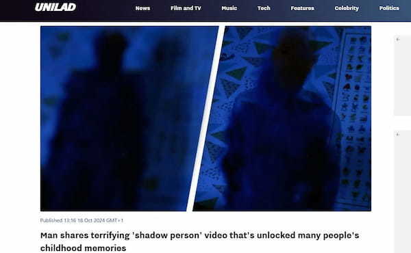 就寝前に出現する「影の人物」の動画が多くの人の“幼少期の恐怖の記憶”を呼び起こし話題に！