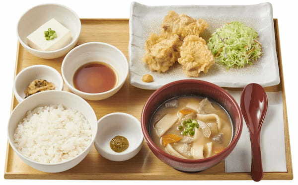 「やよい軒」大分名物が「やよい軒」で登場！サクサクのとり天と、優しさ感じる味噌仕立てのだんご汁を定食に！『とり天とだんご汁の定食』3月2日（木）新発売