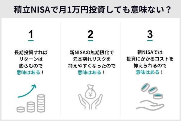 新NISAで月1万円投資しても意味ない？