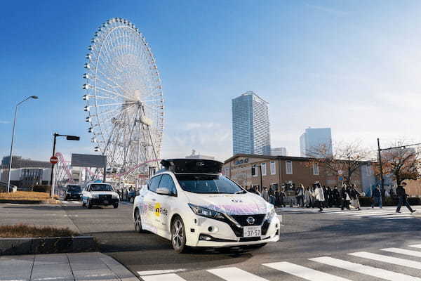 日産　レベル4の自動運転実験車の走行を公開。搭載は小型バスなどのMaaSから