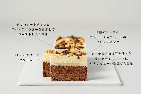 Minimalよりホワイトデーむけの期間限定スイーツ登場。バナナ×上質チョコレート×2種のチーズを楽しむ「生ガトーショコラ -フロマージュバナナ-」2月21日発売