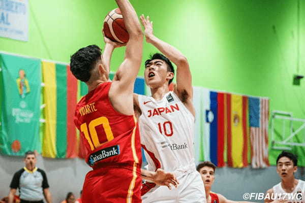 【FIBAU17W杯】世界ランク2位スペインに100点ゲームで敗れて予選2敗目/川島悠翔16得点