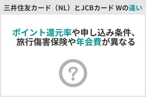 3.三井住友カード（NL）とJCBカード Wを徹底比較