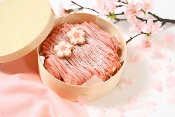 【2/18発売！ピンク色のかわいい桜スイーツ】「パティスリーピネード」より、ギフトにもおすすめな「さくらのプチモンブラン」が登場！ねこの日にぴったりなねこVer.も！