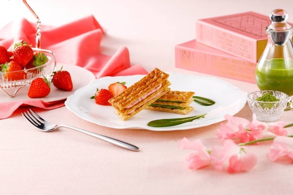 東京・銀座で大人気の期間限定ミルフィユ! MILLE-FEUILLE MAISON FRANCAIS(ミルフィユメゾン フランセ)より「ミルフィユ セゾン 抹茶&いちご」を数量限定で発売!