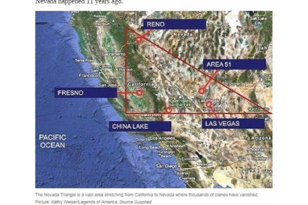 60年で2000の飛行機が消えた魔の空域「ネバダ・トライアングル」とは！？ベテランパイロットでも操縦不能に陥るミステリー